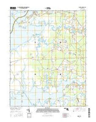 Monie Maryland Current topographic map, 1:24000 scale, 7.5 X 7.5 Minute, Year 2016