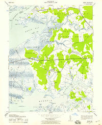 Monie Maryland Historical topographic map, 1:24000 scale, 7.5 X 7.5 Minute, Year 1942