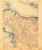 Montross Virginia Historical topographic map, 1:62500 scale, 15 X 15 Minute, Year 1892