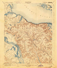 Montross Virginia Historical topographic map, 1:62500 scale, 15 X 15 Minute, Year 1892