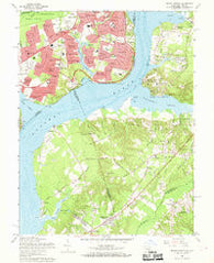 Mount Vernon Virginia Historical topographic map, 1:24000 scale, 7.5 X 7.5 Minute, Year 1966
