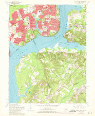 Mount Vernon Virginia Historical topographic map, 1:24000 scale, 7.5 X 7.5 Minute, Year 1966