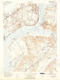 Mt. Vernon Virginia Historical topographic map, 1:24000 scale, 7.5 X 7.5 Minute, Year 1951