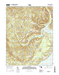 Nanjemoy Maryland Current topographic map, 1:24000 scale, 7.5 X 7.5 Minute, Year 2016