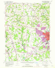 Newark West Delaware Historical topographic map, 1:24000 scale, 7.5 X 7.5 Minute, Year 1953