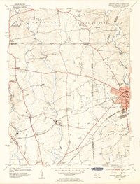 Newark West Delaware Historical topographic map, 1:24000 scale, 7.5 X 7.5 Minute, Year 1953