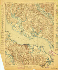 Nomini Virginia Historical topographic map, 1:125000 scale, 30 X 30 Minute, Year 1898