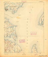 North Point Maryland Historical topographic map, 1:62500 scale, 15 X 15 Minute, Year 1893