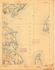 North Point Maryland Historical topographic map, 1:62500 scale, 15 X 15 Minute, Year 1893
