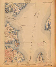 North Point Maryland Historical topographic map, 1:62500 scale, 15 X 15 Minute, Year 1904