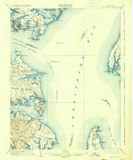 North Point Maryland Historical topographic map, 1:62500 scale, 15 X 15 Minute, Year 1904