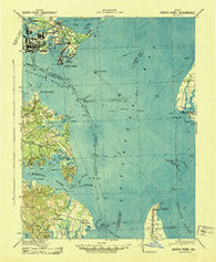 North Point Maryland Historical topographic map, 1:62500 scale, 15 X 15 Minute, Year 1943