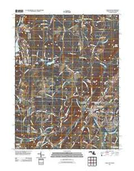Oakland Maryland Historical topographic map, 1:24000 scale, 7.5 X 7.5 Minute, Year 2011