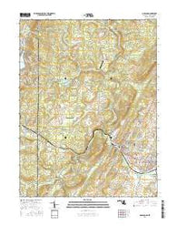 Oakland Maryland Current topographic map, 1:24000 scale, 7.5 X 7.5 Minute, Year 2016