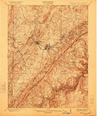 Oakland Maryland Historical topographic map, 1:62500 scale, 15 X 15 Minute, Year 1900
