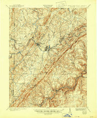 Oakland Maryland Historical topographic map, 1:62500 scale, 15 X 15 Minute, Year 1900