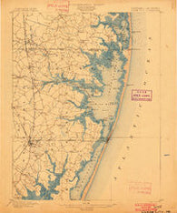 Ocean City Maryland Historical topographic map, 1:62500 scale, 15 X 15 Minute, Year 1901