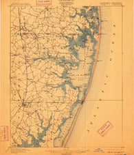 Ocean City Maryland Historical topographic map, 1:62500 scale, 15 X 15 Minute, Year 1901