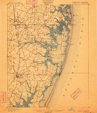 Ocean City Maryland Historical topographic map, 1:62500 scale, 15 X 15 Minute, Year 1901