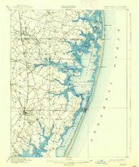 Ocean City Maryland Historical topographic map, 1:62500 scale, 15 X 15 Minute, Year 1901