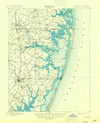 Ocean City Maryland Historical topographic map, 1:62500 scale, 15 X 15 Minute, Year 1901