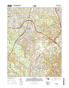 Odenton Maryland Current topographic map, 1:24000 scale, 7.5 X 7.5 Minute, Year 2016