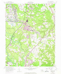 Odenton Maryland Historical topographic map, 1:24000 scale, 7.5 X 7.5 Minute, Year 1957