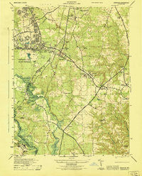 Odenton Maryland Historical topographic map, 1:25000 scale, 7.5 X 7.5 Minute, Year 1946