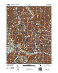 Oldtown Maryland Historical topographic map, 1:24000 scale, 7.5 X 7.5 Minute, Year 2011