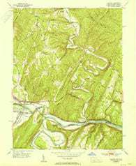 Oldtown Maryland Historical topographic map, 1:24000 scale, 7.5 X 7.5 Minute, Year 1951