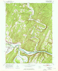 Oldtown Maryland Historical topographic map, 1:24000 scale, 7.5 X 7.5 Minute, Year 1950