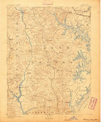 Owensville Maryland Historical topographic map, 1:62500 scale, 15 X 15 Minute, Year 1892