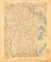 Owensville Maryland Historical topographic map, 1:62500 scale, 15 X 15 Minute, Year 1895