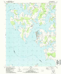 Oxford Maryland Historical topographic map, 1:24000 scale, 7.5 X 7.5 Minute, Year 1988
