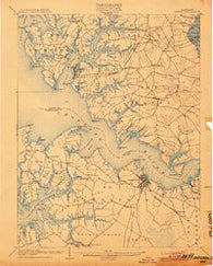 Oxford Maryland Historical topographic map, 1:62500 scale, 15 X 15 Minute, Year 1904