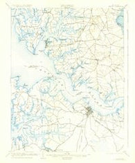 Oxford Maryland Historical topographic map, 1:62500 scale, 15 X 15 Minute, Year 1904