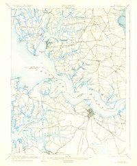 Oxford Maryland Historical topographic map, 1:62500 scale, 15 X 15 Minute, Year 1904