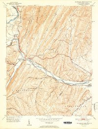 Pattersons Creek West Virginia Historical topographic map, 1:24000 scale, 7.5 X 7.5 Minute, Year 1951
