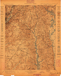 Patuxent Maryland Historical topographic map, 1:125000 scale, 30 X 30 Minute, Year 1899