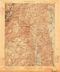 Patuxent Maryland Historical topographic map, 1:125000 scale, 30 X 30 Minute, Year 1899