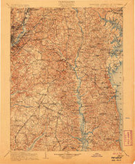 Patuxent Maryland Historical topographic map, 1:125000 scale, 30 X 30 Minute, Year 1906