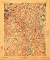 Patuxent Maryland Historical topographic map, 1:125000 scale, 30 X 30 Minute, Year 1906