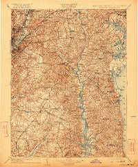 Patuxent Maryland Historical topographic map, 1:125000 scale, 30 X 30 Minute, Year 1906