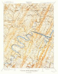 Paw Paw West Virginia Historical topographic map, 1:62500 scale, 15 X 15 Minute, Year 1900