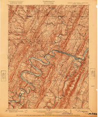 Pawpaw West Virginia Historical topographic map, 1:62500 scale, 15 X 15 Minute, Year 1900