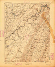 Piedmont West Virginia Historical topographic map, 1:125000 scale, 30 X 30 Minute, Year 1895