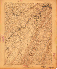 Piedmont West Virginia Historical topographic map, 1:125000 scale, 30 X 30 Minute, Year 1895