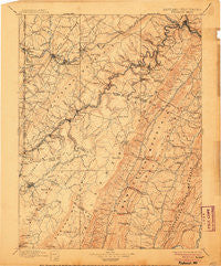 Piedmont West Virginia Historical topographic map, 1:125000 scale, 30 X 30 Minute, Year 1895