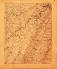 Piedmont West Virginia Historical topographic map, 1:125000 scale, 30 X 30 Minute, Year 1895