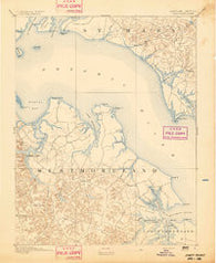 Piney Point Maryland Historical topographic map, 1:62500 scale, 15 X 15 Minute, Year 1894
